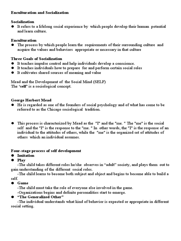 Understanding Enculturation and Socialization | PDF | Socialization ...
