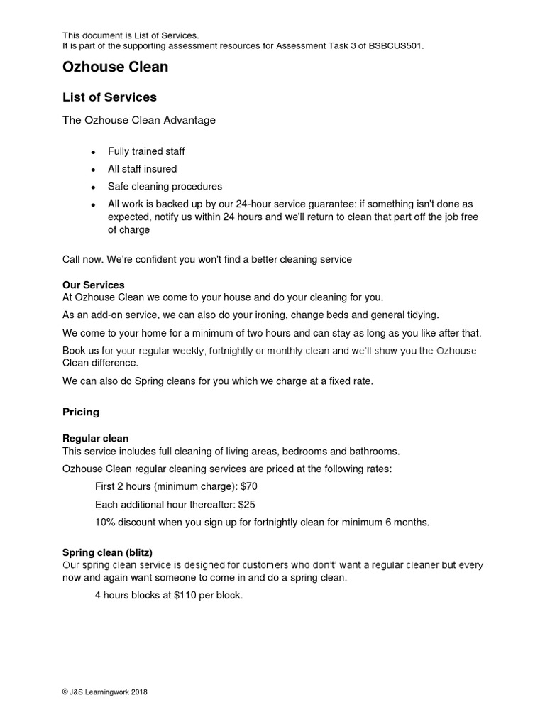 List of Services | PDF | Business