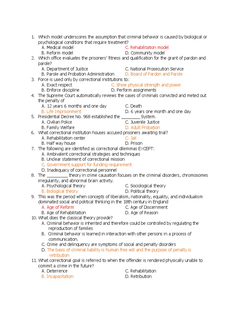 Correctional Models and Principles Explained | PDF | Prison | Probation