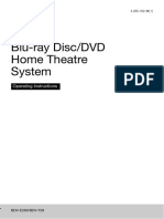 Blu-Ray Disc/DVD Home Theatre System: Operating Instructions