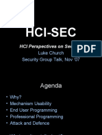 Hci-Sec: HCI Perspectives On Security