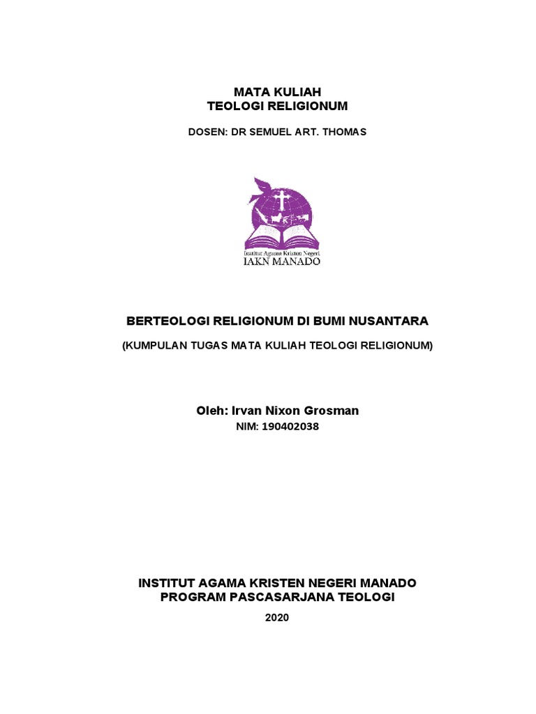 Berteologi Di Bumi Nusantara | Pdf