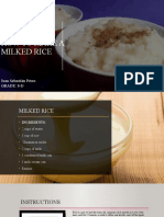 How To Make A Milked Rice: Juan Sebastián Pérez Grade: 8-D