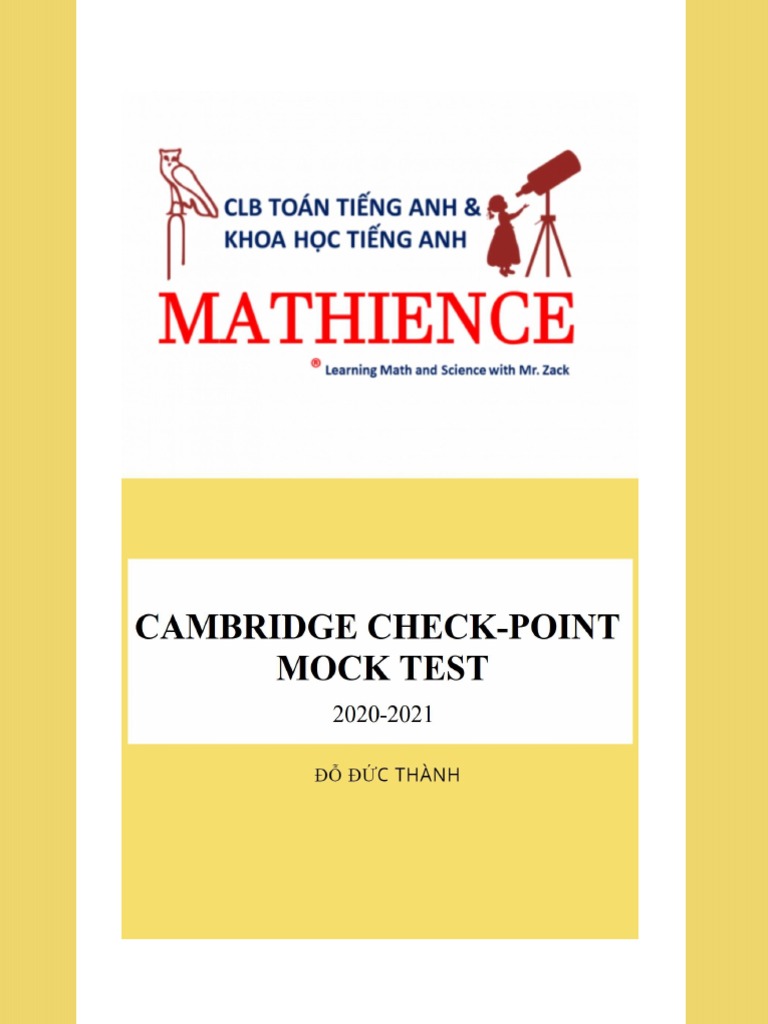 Cambridge Check Point Mock Test Area Length