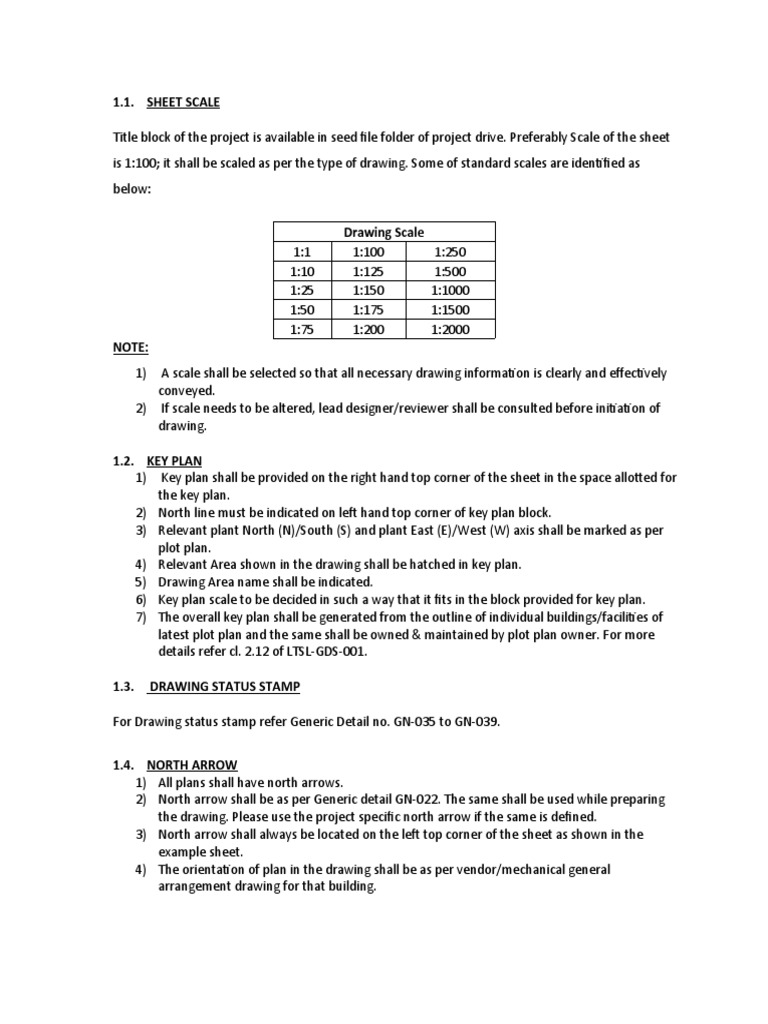 Drawing and Key Plan Scale Guidelines | PDF | Computers | Technology ...