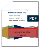 Name: Rakesh S G: Entrepreneurship Project-1