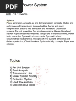 Power System Reactance Diagram Questions PDF