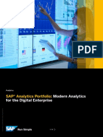 SAP® Analytics Portfolio:: Modern Analytics For The Digital Enterprise