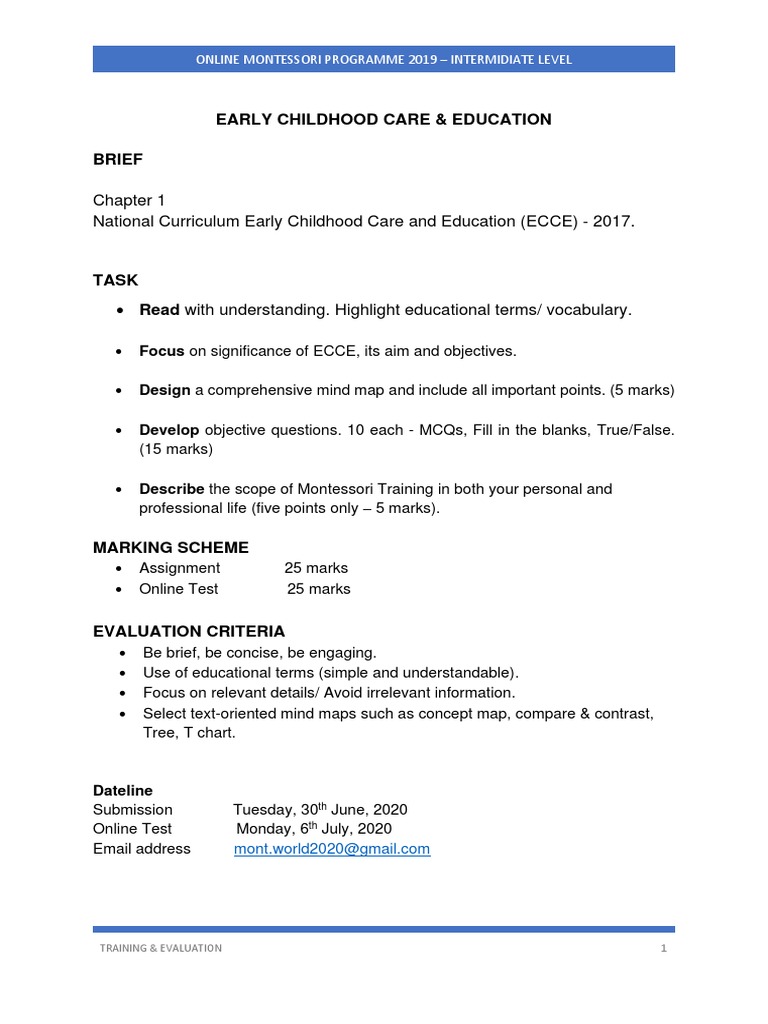 National Curriculum Early Childhood Care and Education (ECCE) - 2017 ...