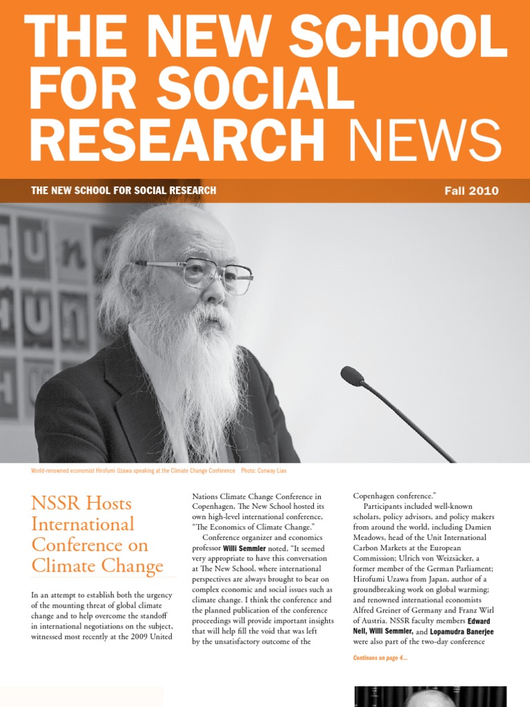 The new school for social research alumni newsletter fall 2010