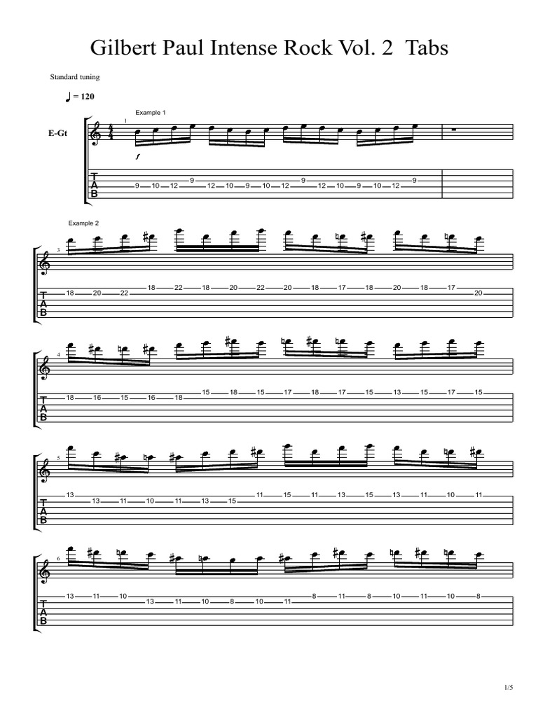 Gilbert Paul Intense Rock Vol. 2 Tabs | PDF | Des sports | Échecs