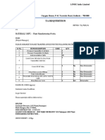 LINDE India Materials Transfer Request