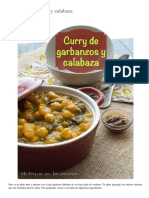 Curry de Garbanzos y Calabaza