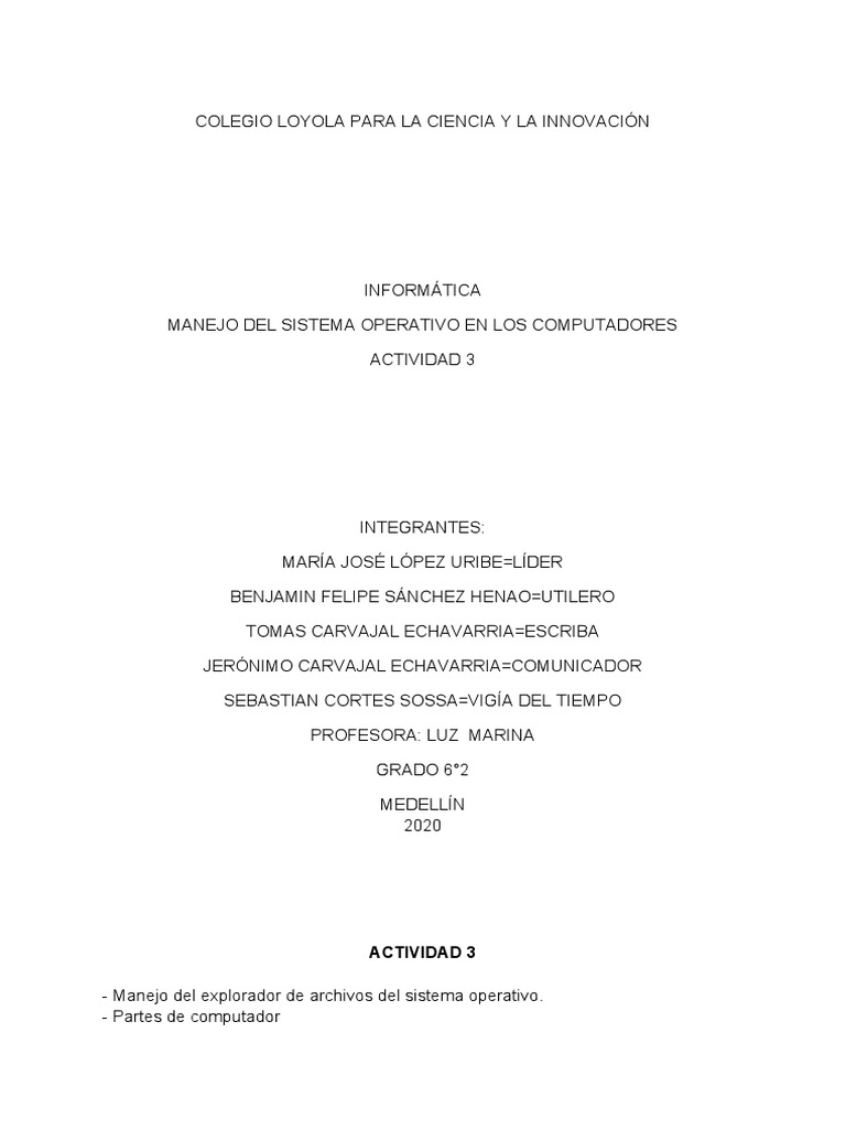 Actividad 3 Informatica | PDF | Periférico | Hardware de la computadora