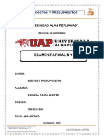 Examen Parcial Costos Olivera Rojas