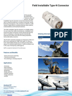 Field Installable N Type Connector Cut Sheet PDF