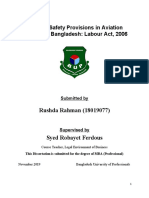 Workers Safety Provisions in Aviation Industry of Bangladesh: Labour Act, 2006