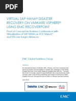 H13185 Virtual SAP HANA Disaster Recovery On VMware Vsphere Using EMC RecoverPoint - WP PDF