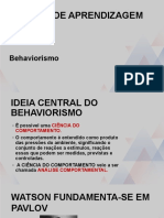 SLIDE Videoaula Do Professor - Behavorismo