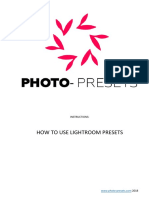 Lightroom Presets Instructions