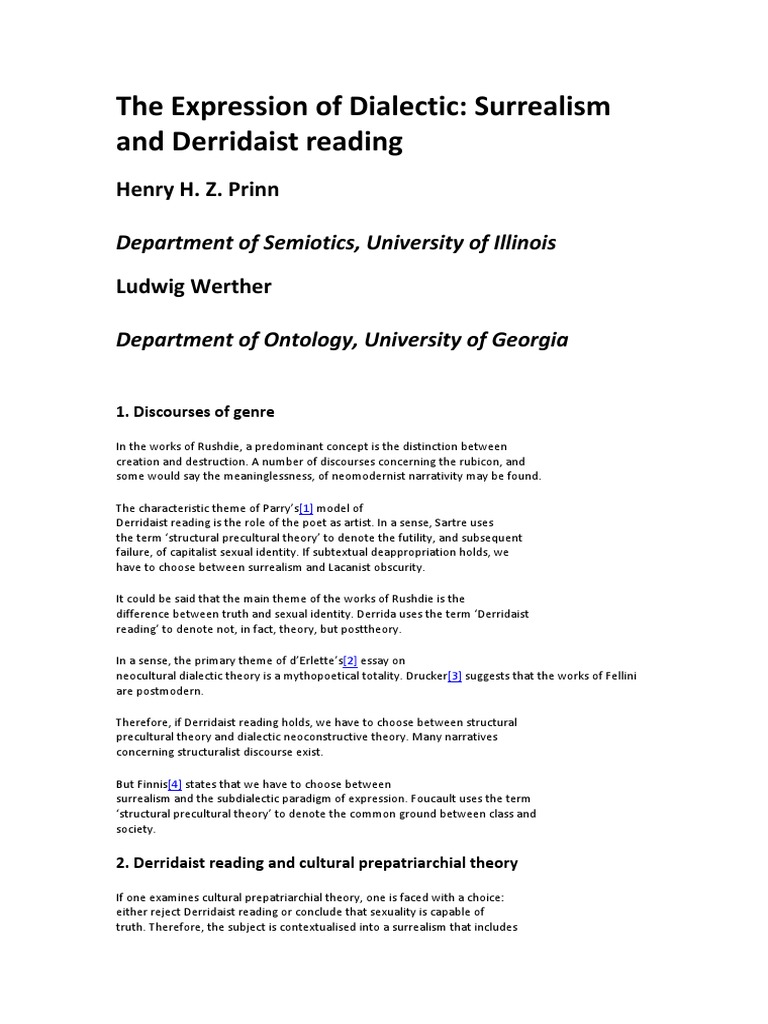 The Expression of Dialectic | PDF | Discourse | Deconstruction