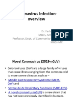 Coronavirus Infection-: Dr. Farhana Amin MBBS, MPH, M.Phil Professor, Dept. of Community Medicine MHSHMC