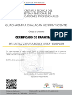 Certificado de Capacitación: Guachagmira Chalacan Henrry Vicente