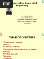 Introduction To Data Science With R Programming