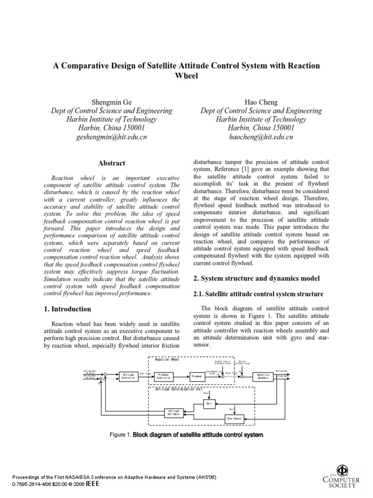 A Comparative Design of Satellite Attitude Control System With Reaction ...