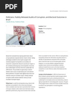 Paper 1 - Politicians, Publicly-Released Audits of Corruption, and Electoral Outcomes in Brazil