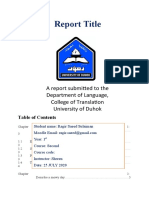Final Report (READING AND WRITING) - Ragir Saeed Sulaiman