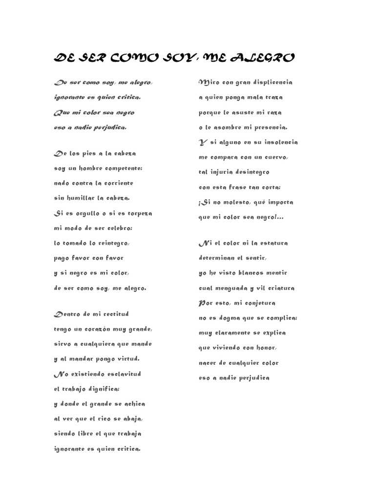 De Ser Como Soy | PDF, image size:768x1024