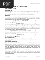 Determination of A Rate Law Part 1 - 2 PDF