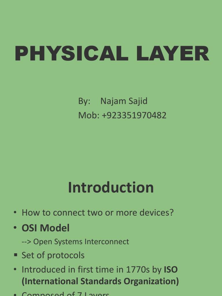 Physicallayerppt 161116102818 PDF | PDF | Network Topology | Osi Model