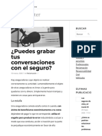 ¿Puedes Grabar Tus Conversaciones Con El Seguro - ClaimCenter PDF