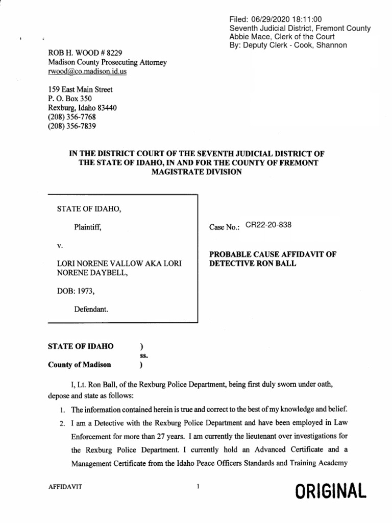 Affidavit Of Probable Cause Crimes Crime Justice