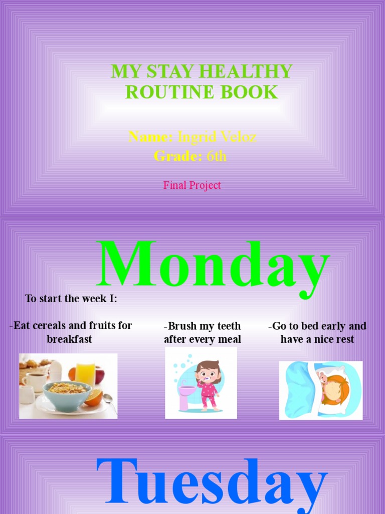My Stay Healthy Routine Book | PDF