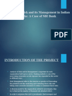 Analysis of Risk and Its Management in Indian Banks: A Case of SBI Bank