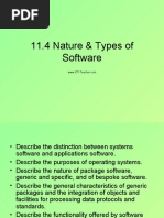 11.4 Nature & Types of Software