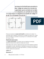 Cómo Aplicar Las Leyes de Kirchhoff para Encontrar La Corriente de Mallas