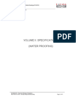 Volume Ii: Specifications (Water Proofing) : Issue: FINAL, 14th FEB 2013