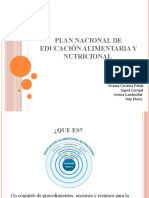 Plan Nacional de Educación Alimentaria y Nutricional