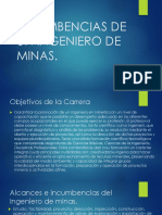Incumbencias de Un Ingeniero de Minas PDF