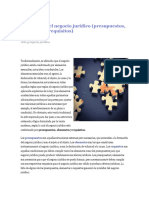 Estructura del negocio jurídico: presupuestos, elementos y requisitos