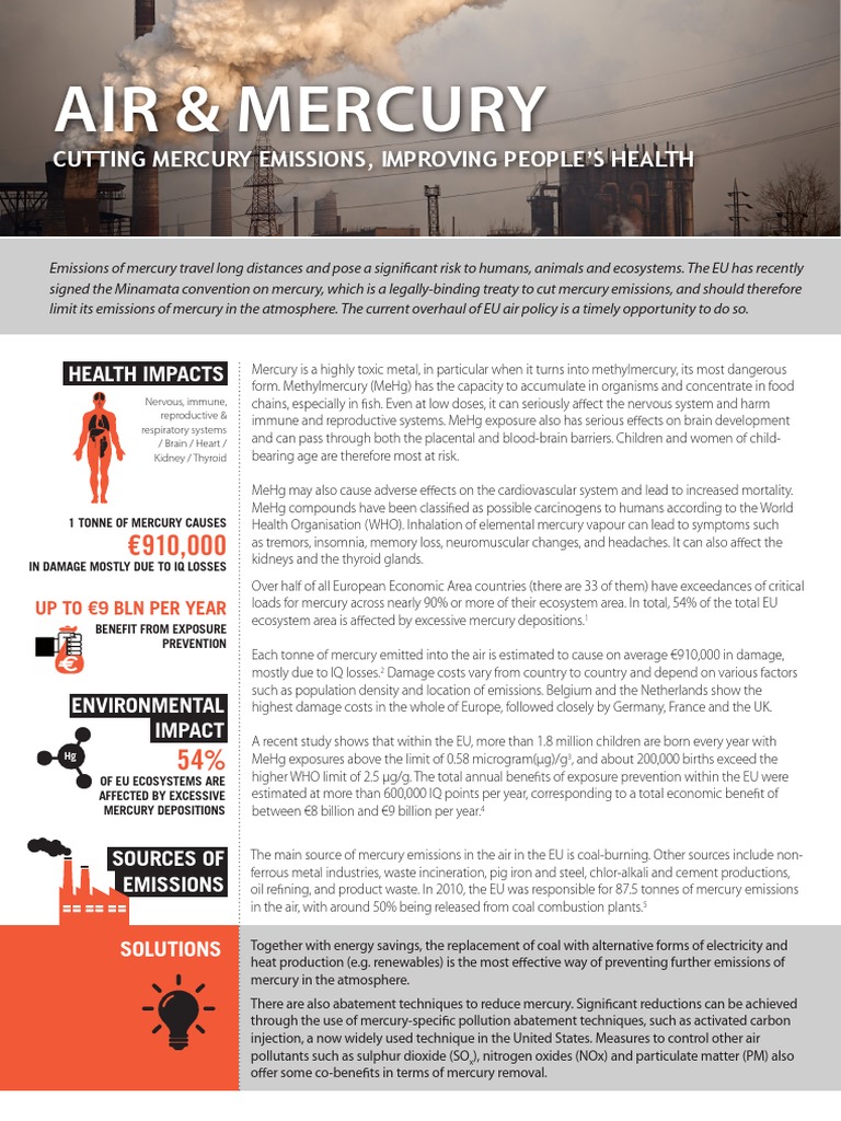 Reducing Mercury Emissions for Health | PDF | Air Pollution | Mercury ...