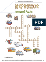 Means of transport crossword puzzle
