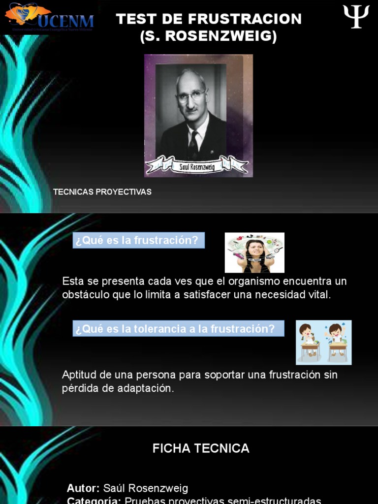 Test de Frustración (S. Rosenzweig | PDF | Sicología | Science