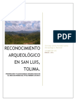 Reconocimiento arqueológico en San Luis, Tolima