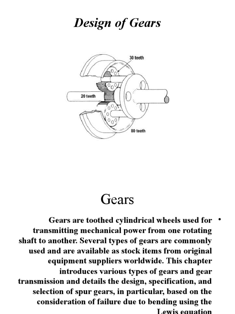 Design of Gears PDF Gear Transmission (Mechanics)