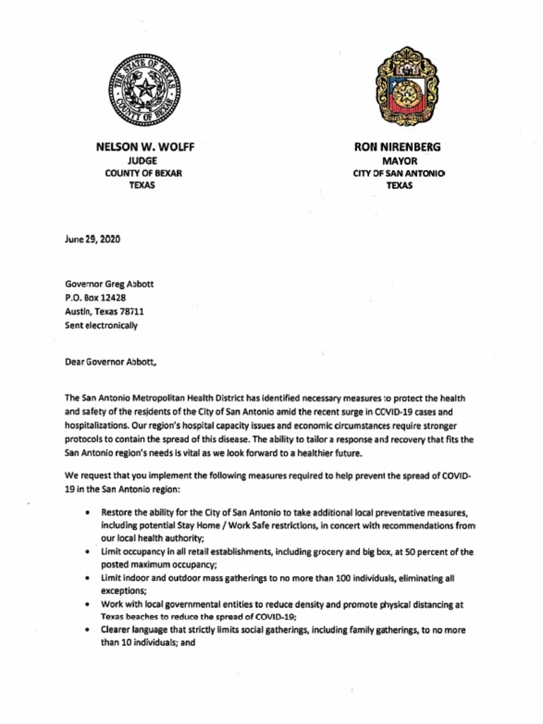 Letter To A Governor Template
